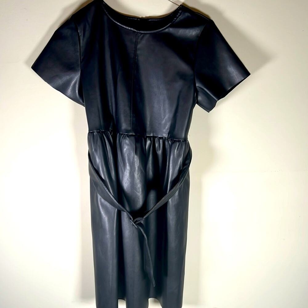 Wonder Nation Faux Leather Dress Women size Large 10-12